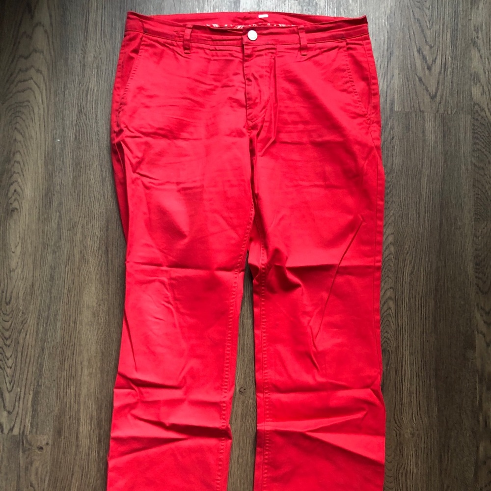 Bonobos Red Straight Fit Chinos